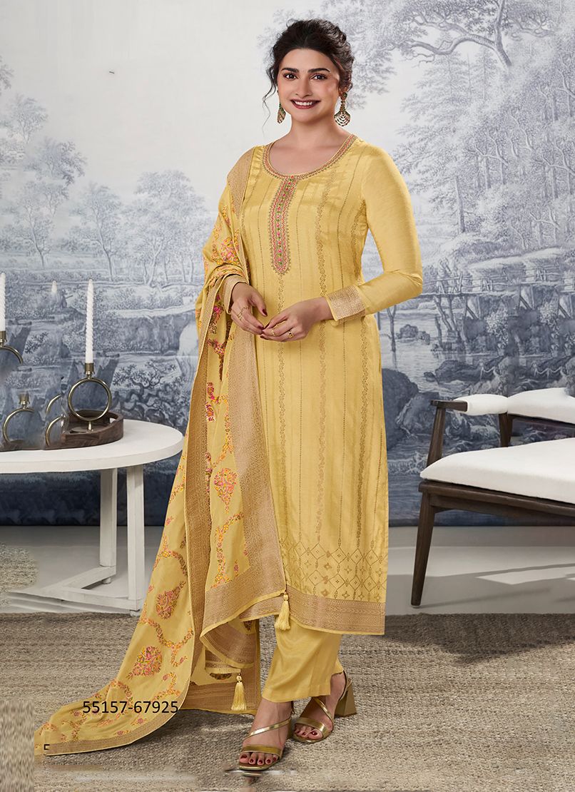 SANAYA 2 - CATALOG # 55157 (SET OF 6 SEMI-STITCHED SUITS)