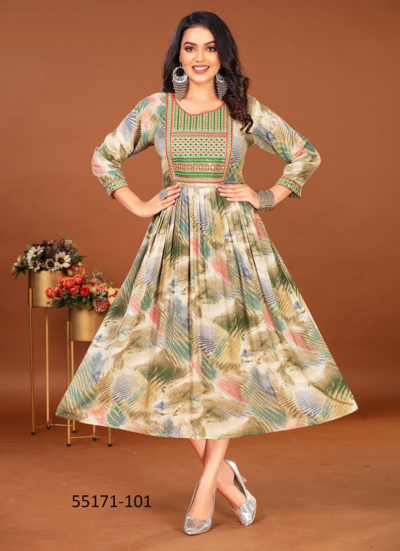 PALLAVI - CATALOG # 55171 (SET OF 6 READYMADE KURTIS) PALLAVI - CATALOG # 55171 (SET OF 6 READYMADE KURTIS)