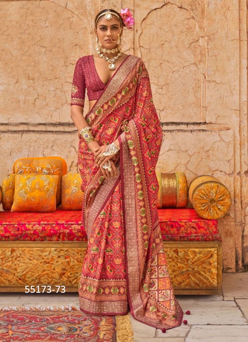 YUG PATOLA - CATALOG # 55173 (SET OF 7 SAREES) YUG PATOLA - CATALOG # 55173 (SET OF 7 SAREES)