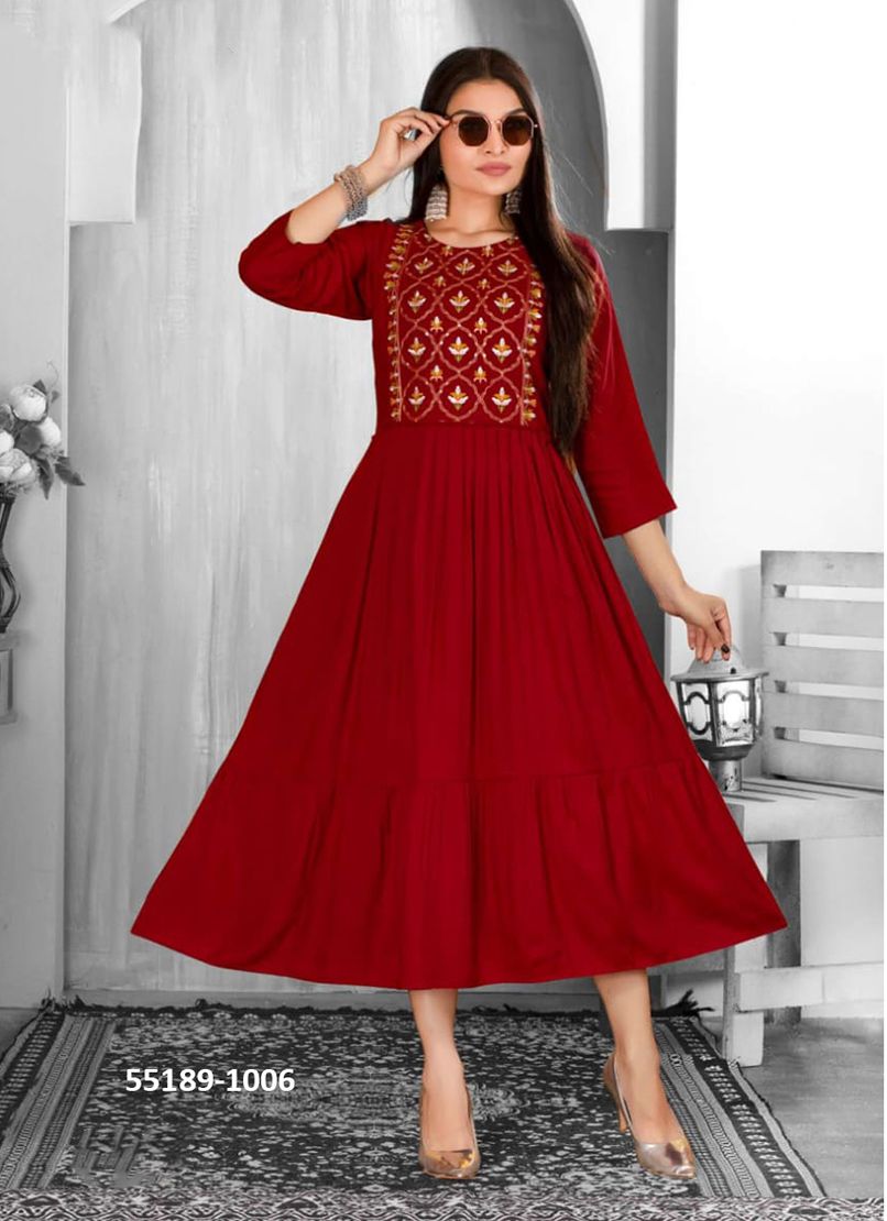 ZISA - CATALOG # 55189 (SET OF 6 READYMADE KURTIS) ZISA - CATALOG # 55189 (SET OF 6 READYMADE KURTIS)