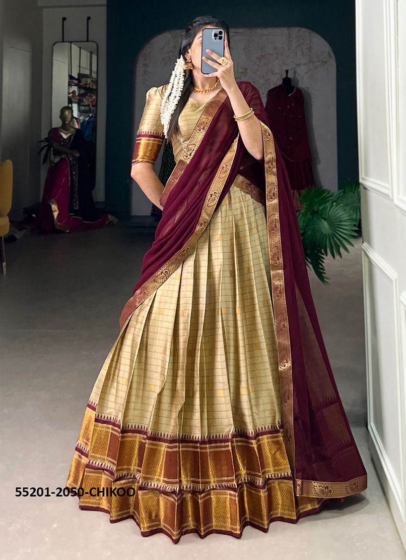 AKSHARA - CATALOG # 55201 (SET OF 4 LEHENGAS (SEMI-STITCHED))