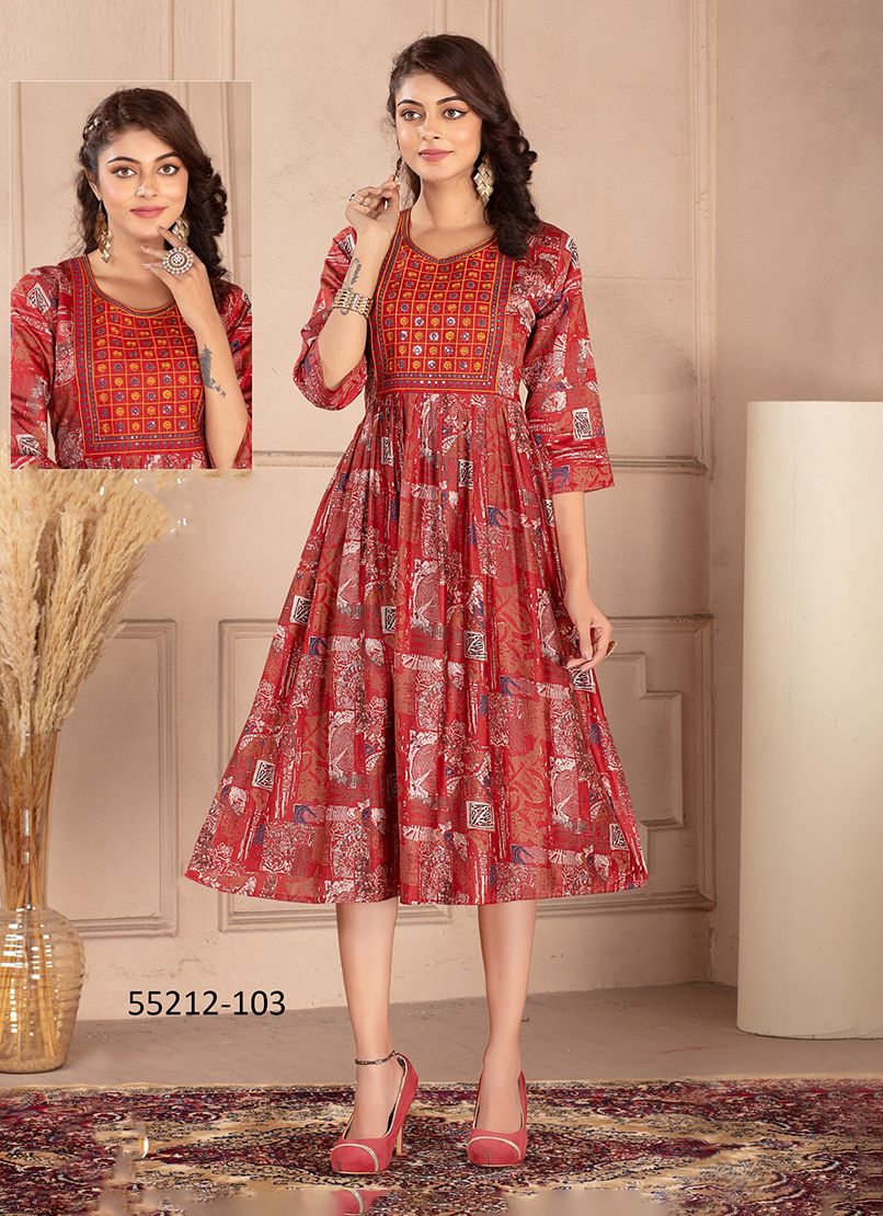 SEESHA - CATALOG # 55212 (SET OF 6 READYMADE KURTIS)