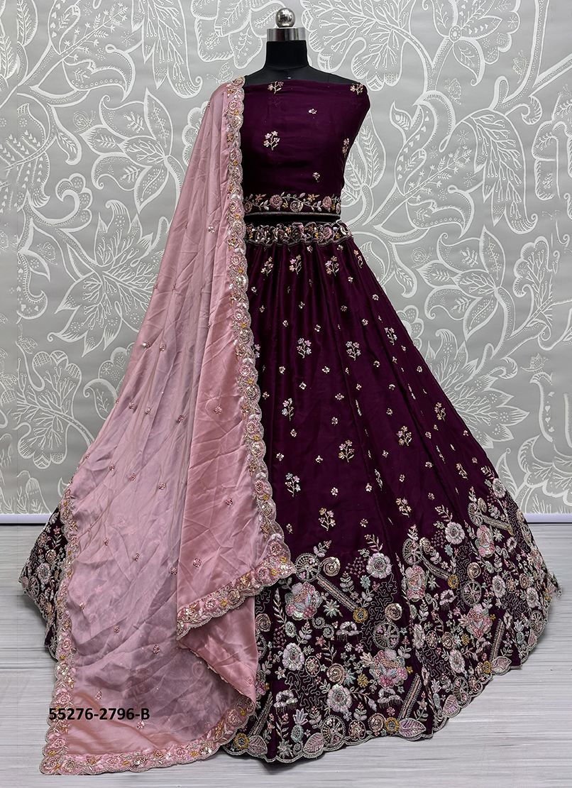 SERIES 2796-2801 - CATALOG # 55276 (SET OF 16 LEHENGAS (SEMI-STITCHED))