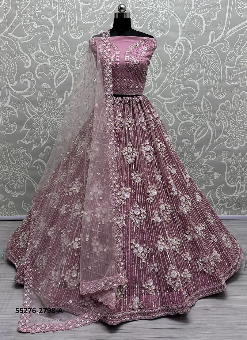 SERIES 2796-2801 - CATALOG # 55276 (SET OF 16 LEHENGAS (SEMI-STITCHED))