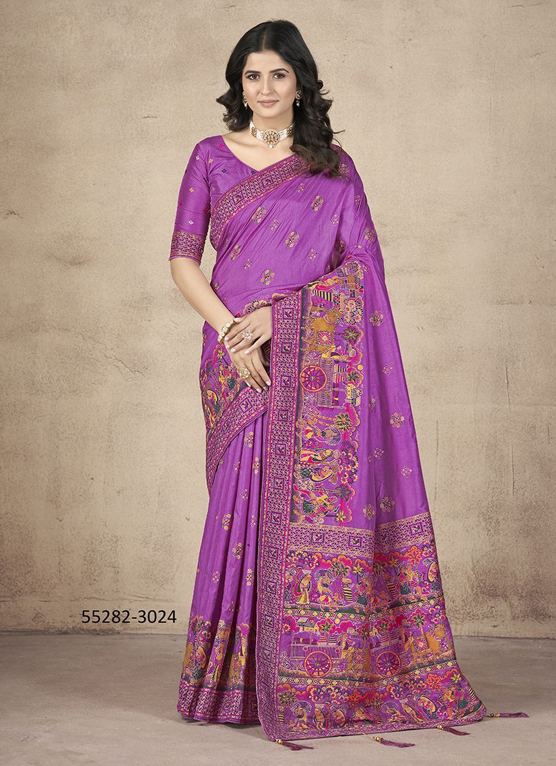 AAYUSHI PASHMINA - CATALOG # 55282 (SET OF 6 SAREES) AAYUSHI PASHMINA - CATALOG # 55282 (SET OF 6 SAREES)