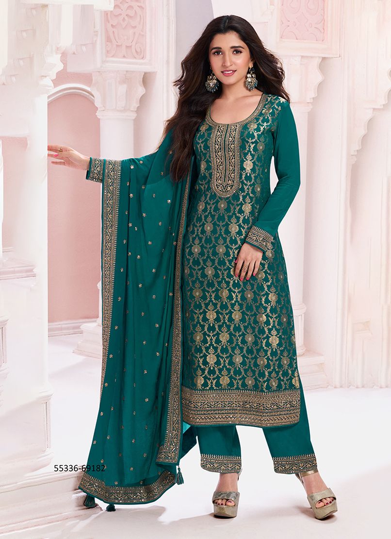NIDHI - CATALOG # 55336 (SET OF 6 SEMI-STITCHED SUITS)
