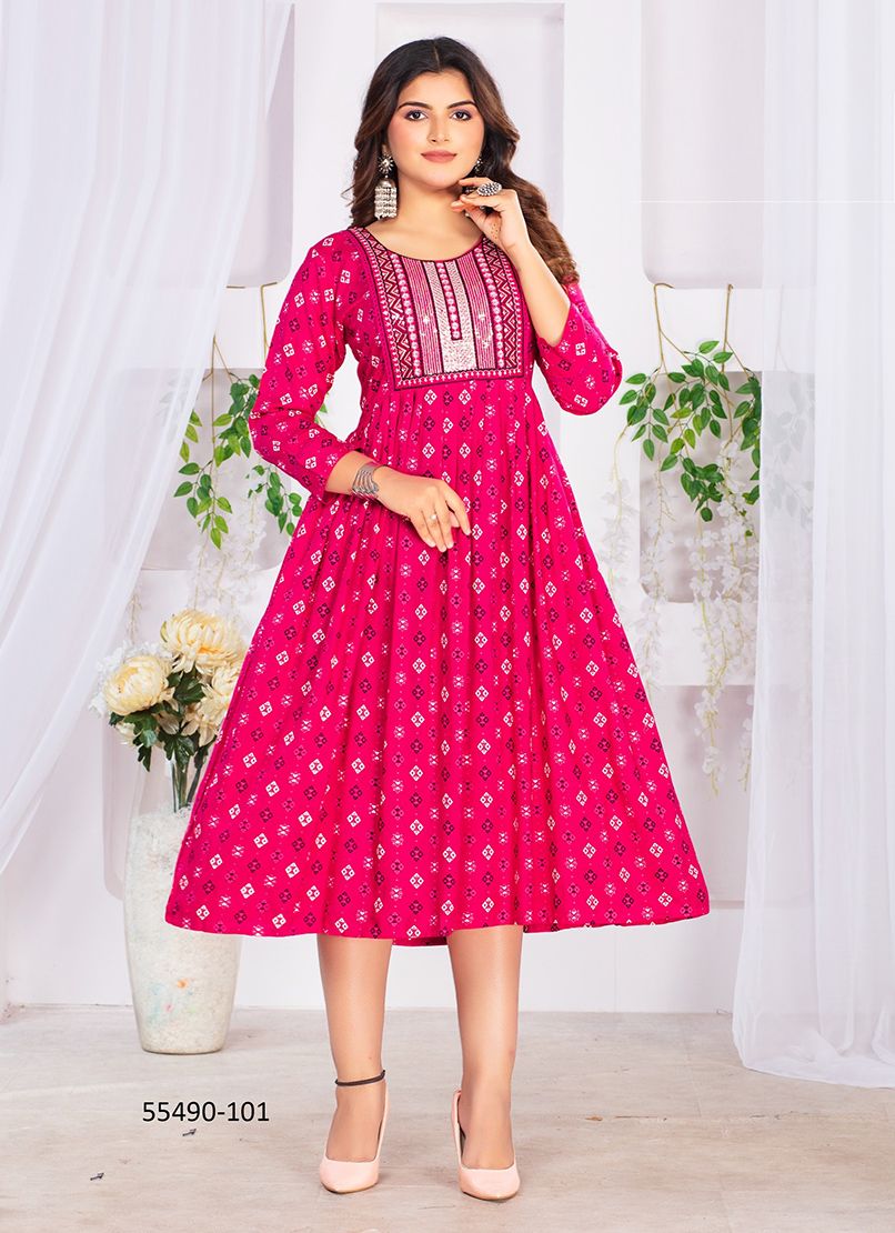 HASMEENA - CATALOG # 55490 (SET OF 6 READYMADE KURTIS) HASMEENA - CATALOG # 55490 (SET OF 6 READYMADE KURTIS)