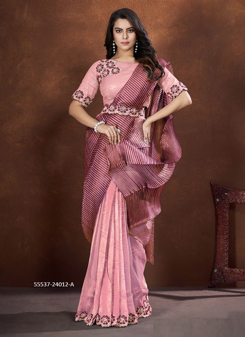 SAHA SAKI - CATALOG # 55537 (SET OF 7 SAREES) SAHA SAKI - CATALOG # 55537 (SET OF 7 SAREES)