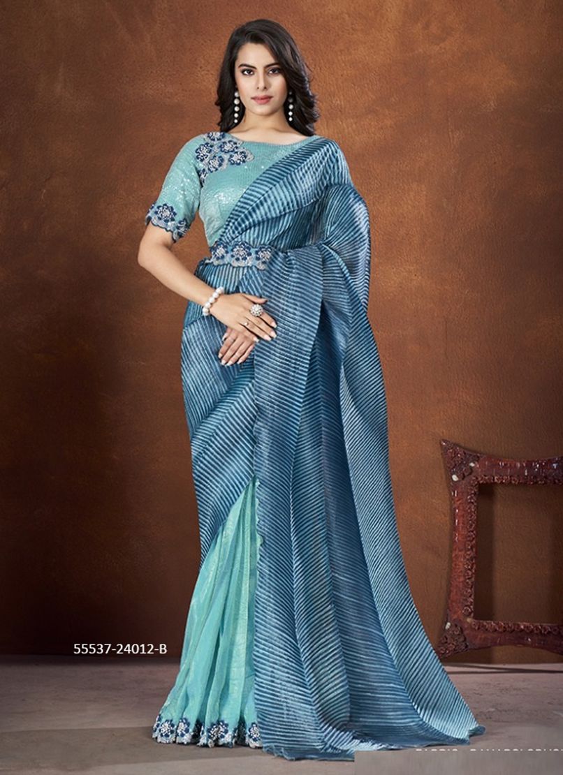 SAHA SAKI - CATALOG # 55537 (SET OF 7 SAREES) SAHA SAKI - CATALOG # 55537 (SET OF 7 SAREES)