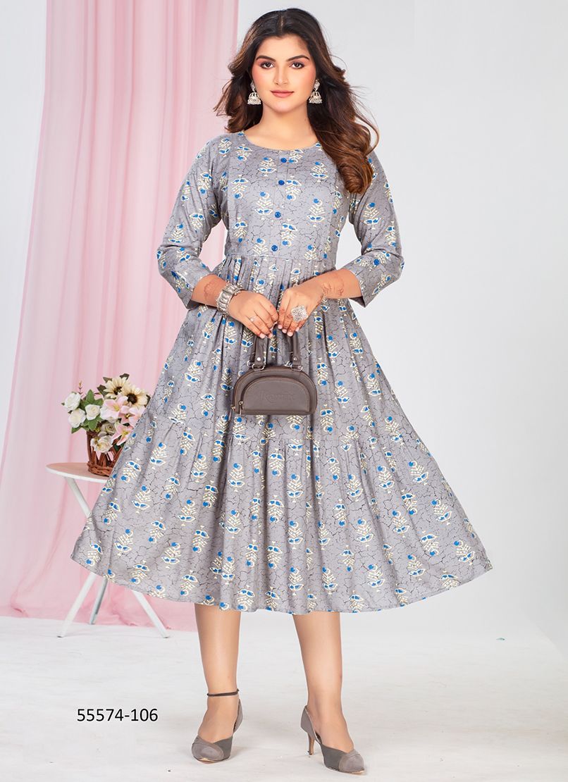 SADHVI - CATALOG # 55574 (SET OF 6 READYMADE KURTIS) SADHVI - CATALOG # 55574 (SET OF 6 READYMADE KURTIS)