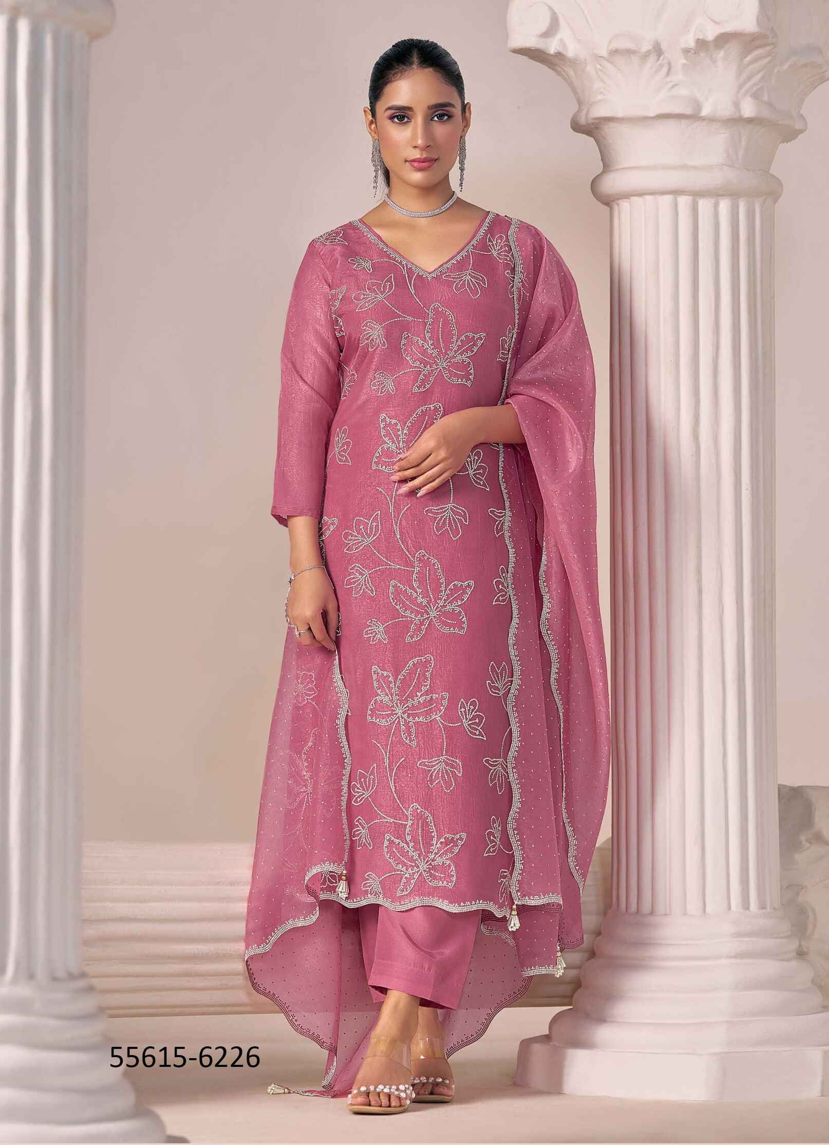 RUBINAH - CATALOG # 55615 (SET OF 6 SEMI-STITCHED SUITS) RUBINAH - CATALOG # 55615 (SET OF 6 SEMI-STITCHED SUITS)