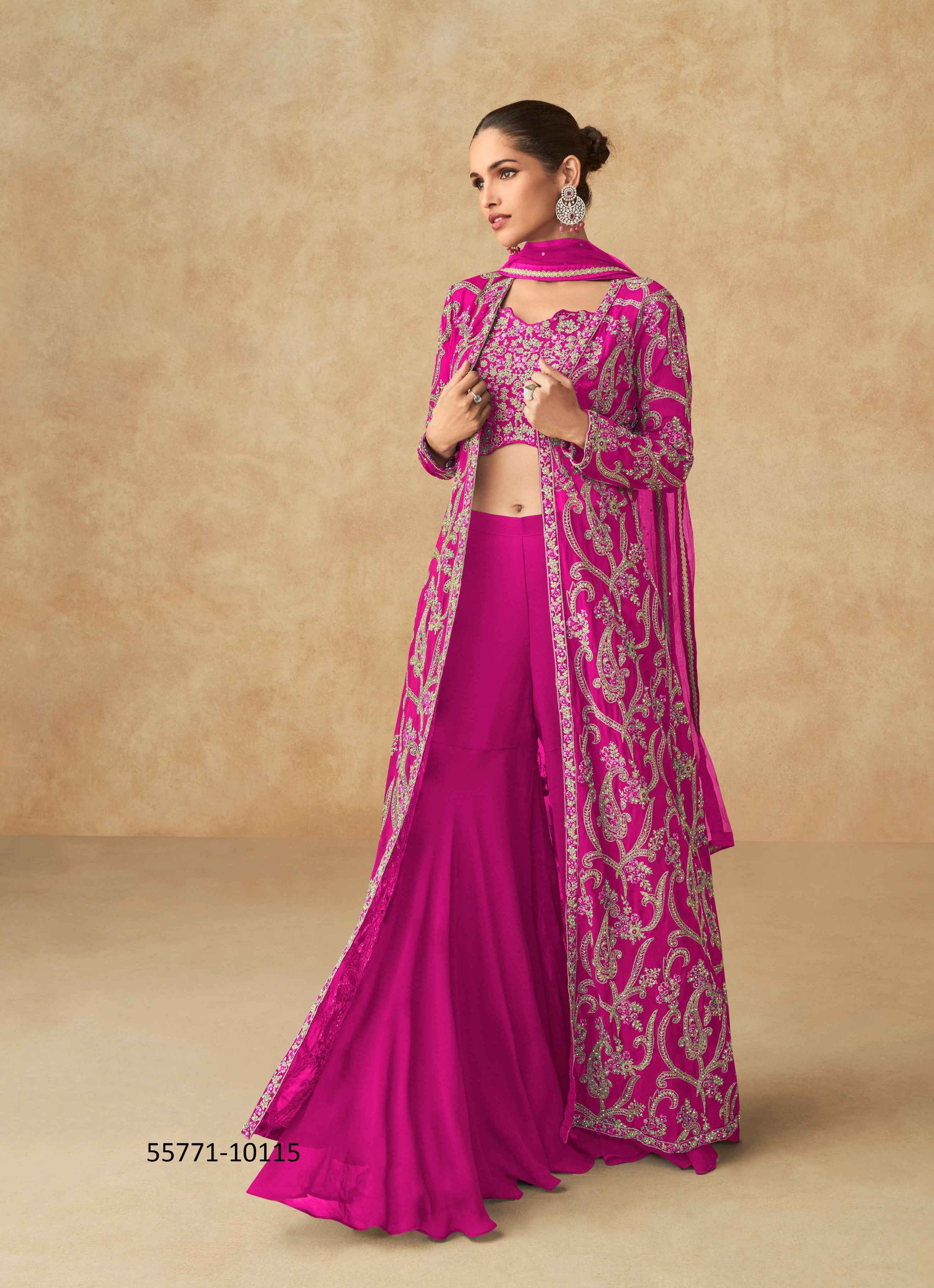PURPLE - CATALOG # 55771 (SET OF 3 INDO-WESTERN) 