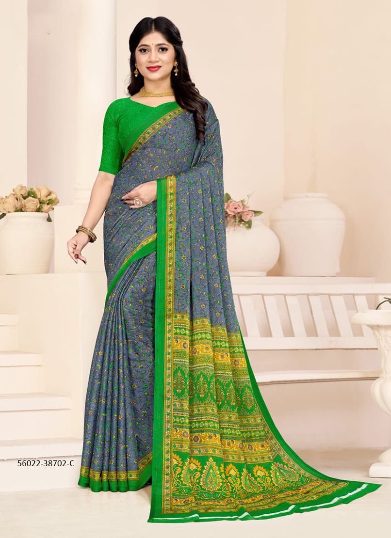 STAR CHIFFON 180 - CATALOG # 56022 (SET OF 12 SAREES) STAR CHIFFON 180 - CATALOG # 56022 (SET OF 12 SAREES)