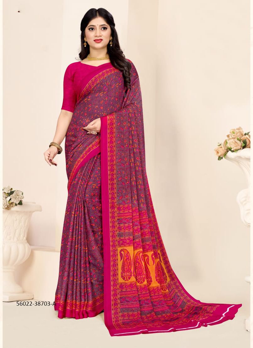 STAR CHIFFON 180 - CATALOG # 56022 (SET OF 12 SAREES) STAR CHIFFON 180 - CATALOG # 56022 (SET OF 12 SAREES)