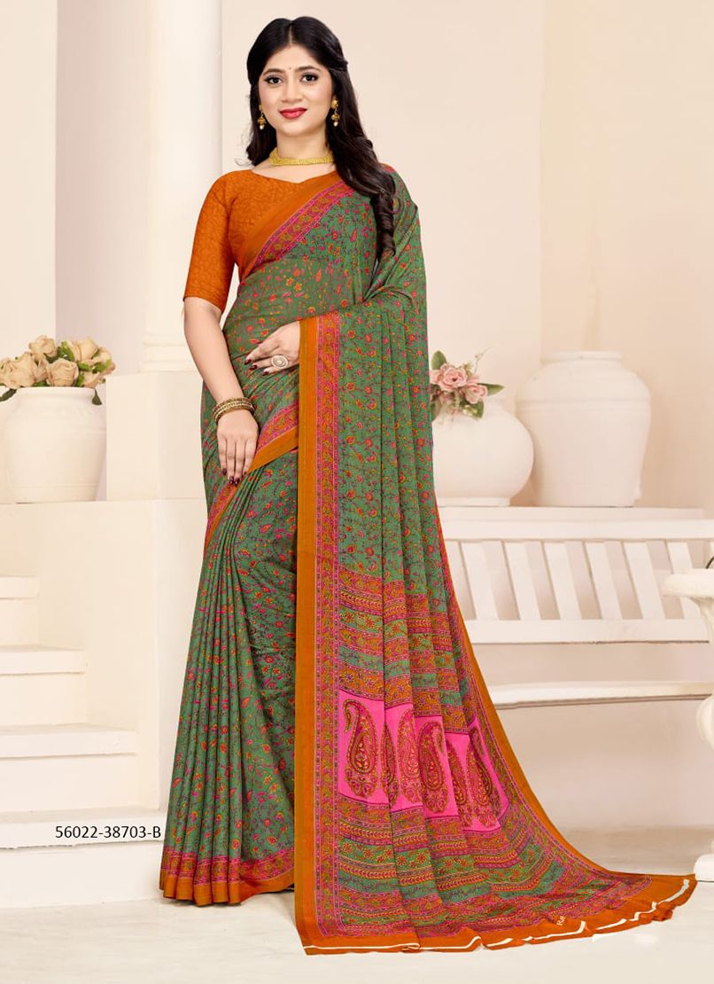STAR CHIFFON 180 - CATALOG # 56022 (SET OF 12 SAREES) STAR CHIFFON 180 - CATALOG # 56022 (SET OF 12 SAREES)
