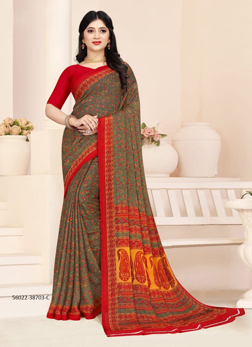 STAR CHIFFON 180 - CATALOG # 56022 (SET OF 12 SAREES) STAR CHIFFON 180 - CATALOG # 56022 (SET OF 12 SAREES)