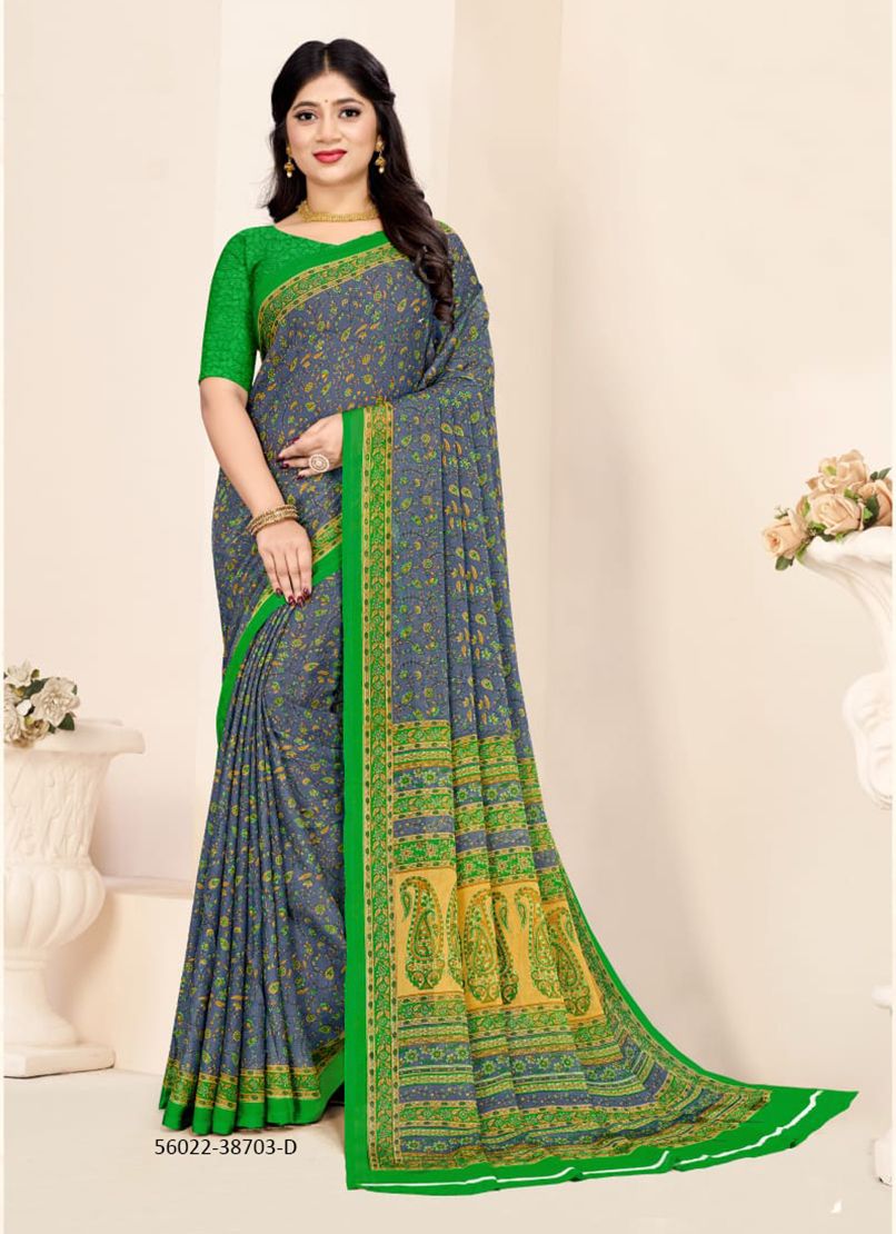 STAR CHIFFON 180 - CATALOG # 56022 (SET OF 12 SAREES) STAR CHIFFON 180 - CATALOG # 56022 (SET OF 12 SAREES)