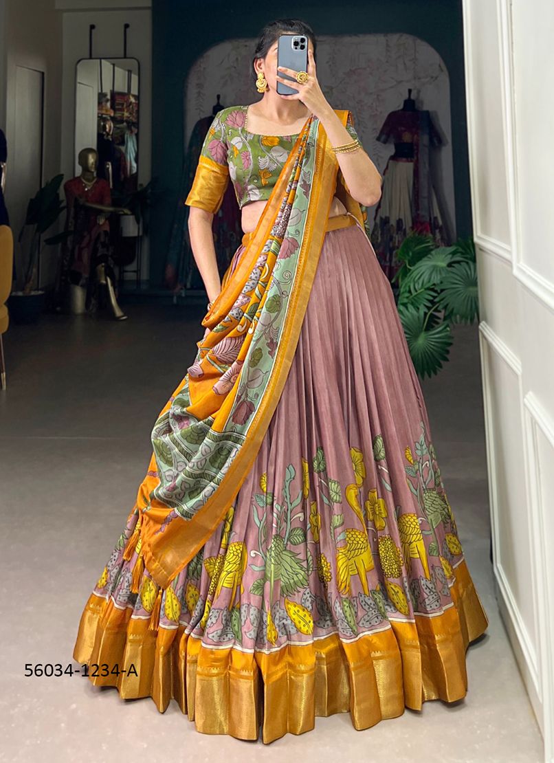 ANUSHA - CATALOG # 56034 (SET OF 4 LEHENGAS (SEMI-STITCHED)) ANUSHA - CATALOG # 56034 (SET OF 4 LEHENGAS (SEMI-STITCHED))