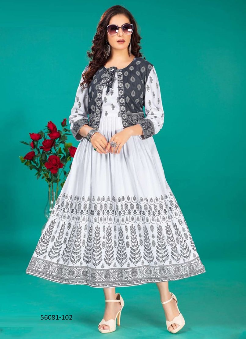 BHUVI - CATALOG # 56081 (SET OF 6 READYMADE KURTIS) BHUVI - CATALOG # 56081 (SET OF 6 READYMADE KURTIS)