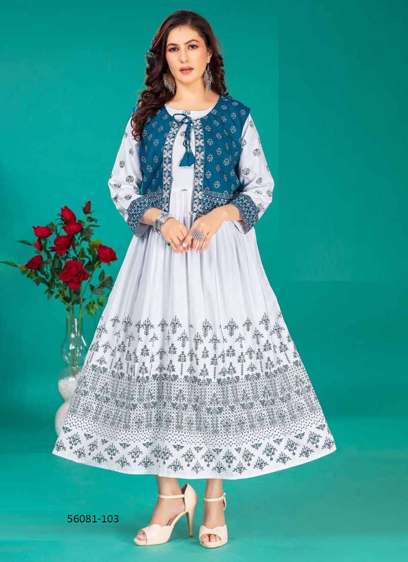 BHUVI - CATALOG # 56081 (SET OF 6 READYMADE KURTIS) BHUVI - CATALOG # 56081 (SET OF 6 READYMADE KURTIS)