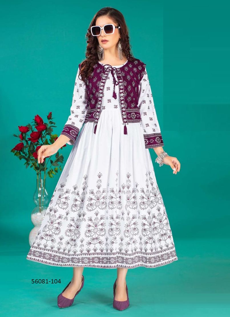 BHUVI - CATALOG # 56081 (SET OF 6 READYMADE KURTIS) BHUVI - CATALOG # 56081 (SET OF 6 READYMADE KURTIS)