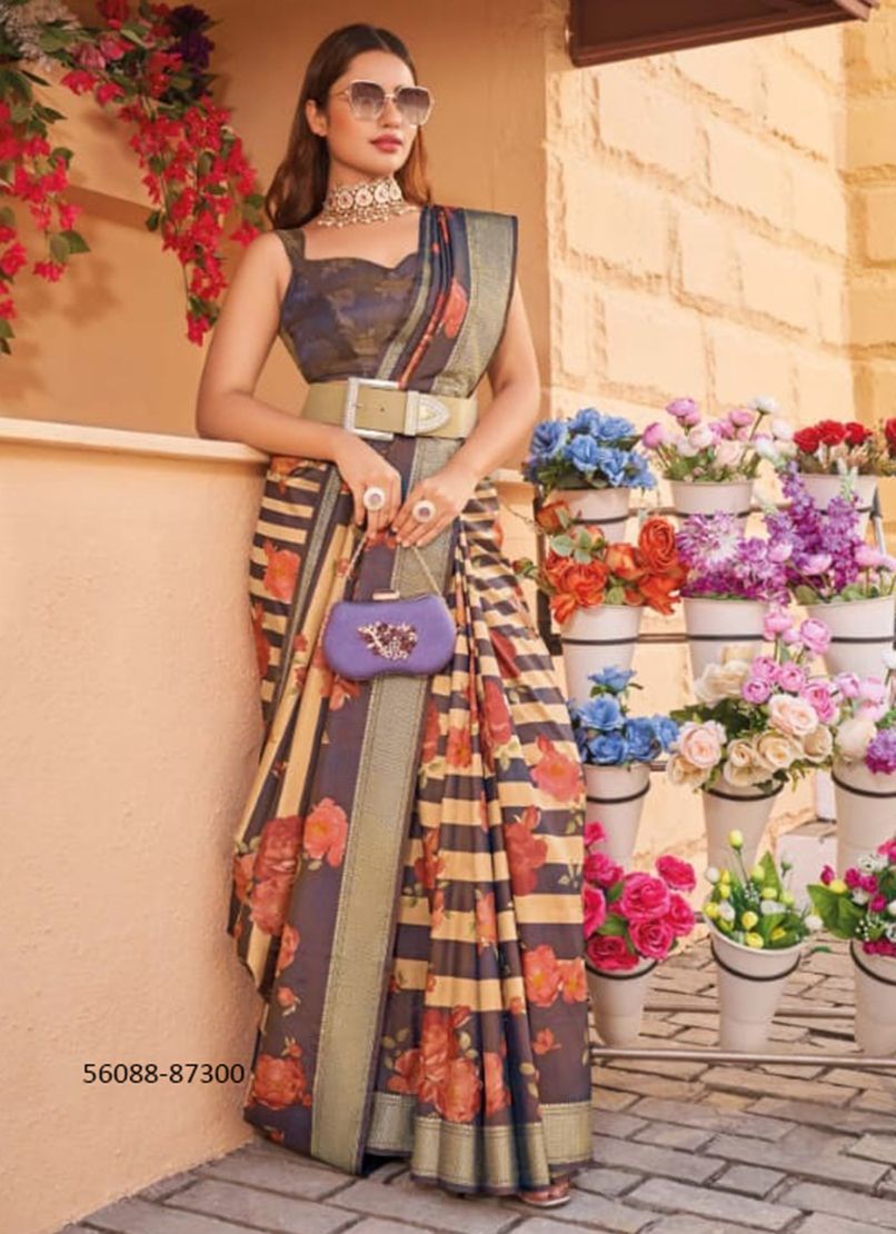 VERNA SILK - CATALOG # 56088 (SET OF 5 SAREES) VERNA SILK - CATALOG # 56088 (SET OF 5 SAREES)