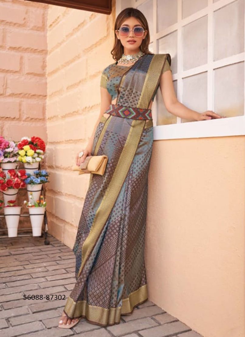 VERNA SILK - CATALOG # 56088 (SET OF 5 SAREES) VERNA SILK - CATALOG # 56088 (SET OF 5 SAREES)