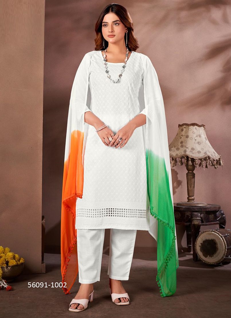 TIRANGA 2 - CATALOG # 56091 (SET OF 8 READYMADE SUITS)