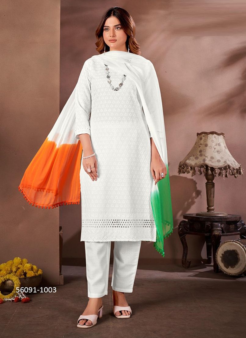 TIRANGA 2 - CATALOG # 56091 (SET OF 8 READYMADE SUITS)