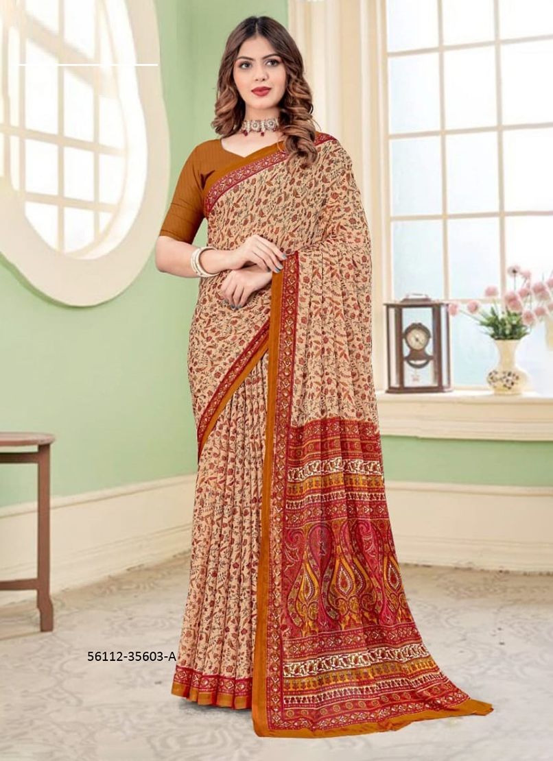 STAR CHIFFON 166 - CATALOG # 56112 (SET OF 6 SAREES) STAR CHIFFON 166 - CATALOG # 56112 (SET OF 6 SAREES)
