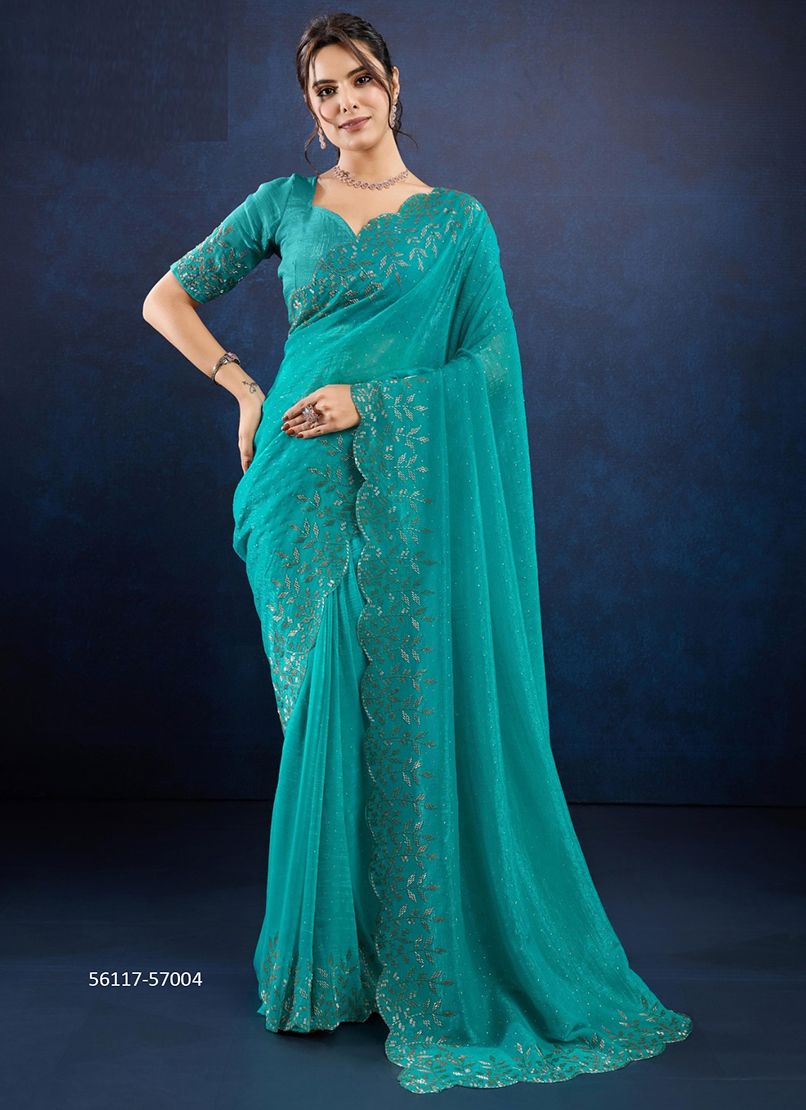 LUXURITA - CATALOG # 56117 (SET OF 6 SAREES) LUXURITA - CATALOG # 56117 (SET OF 6 SAREES)
