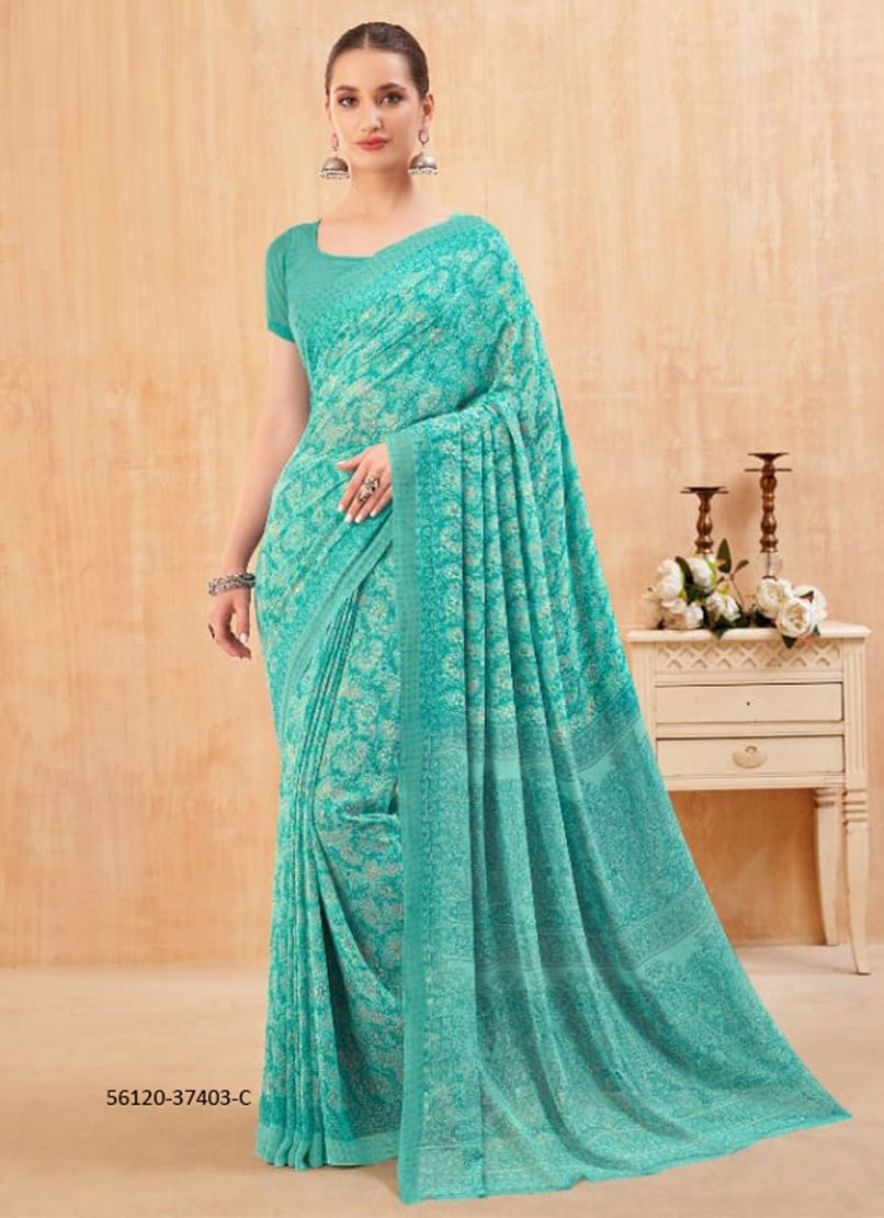 RAAGA GEORGETTE 13 - CATALOG # 56120 (SET OF 12 SAREES) RAAGA GEORGETTE 13 - CATALOG # 56120 (SET OF 12 SAREES)