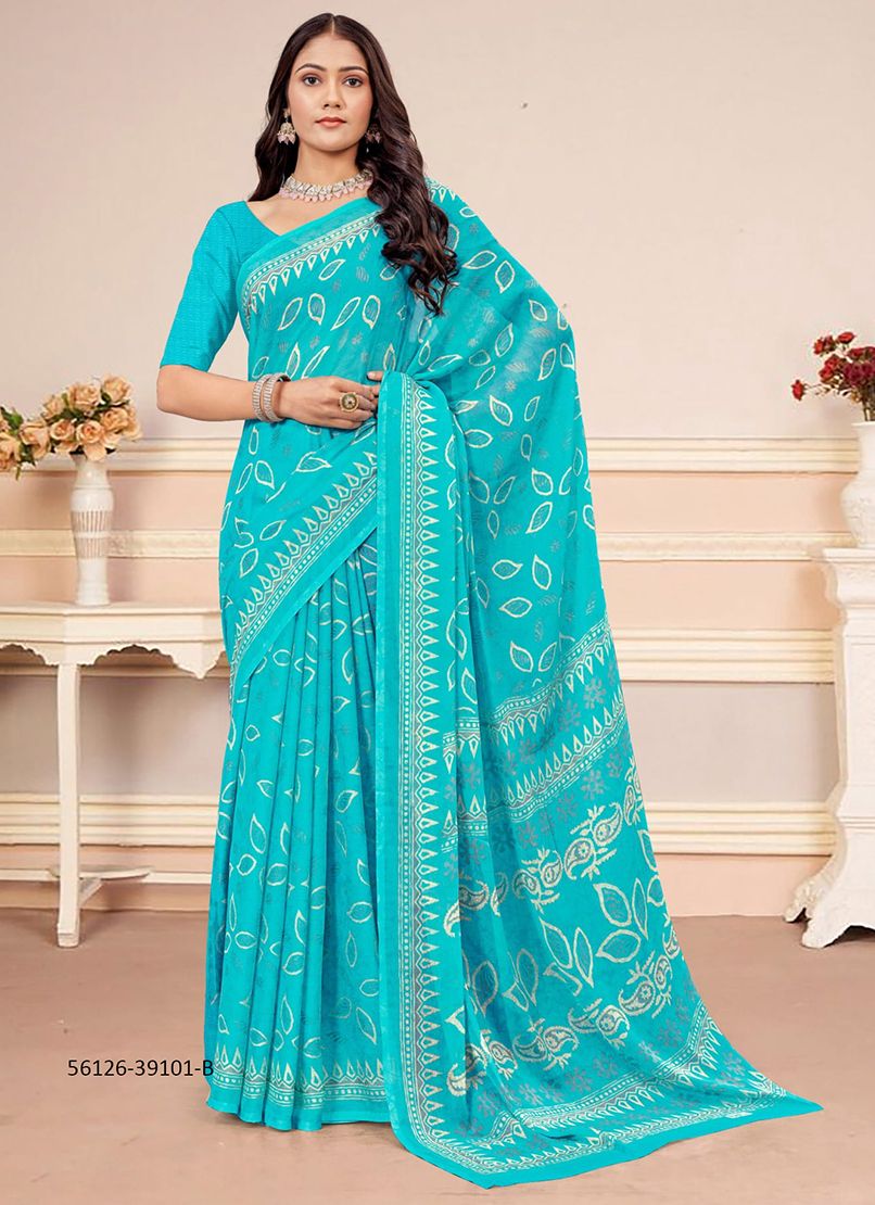STAR CHIFFON 182 - CATALOG # 56126 (SET OF 12 SAREES)