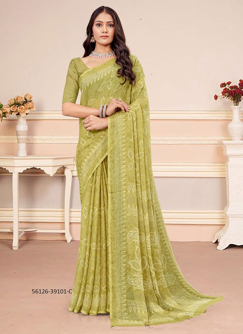 STAR CHIFFON 182 - CATALOG # 56126 (SET OF 12 SAREES)