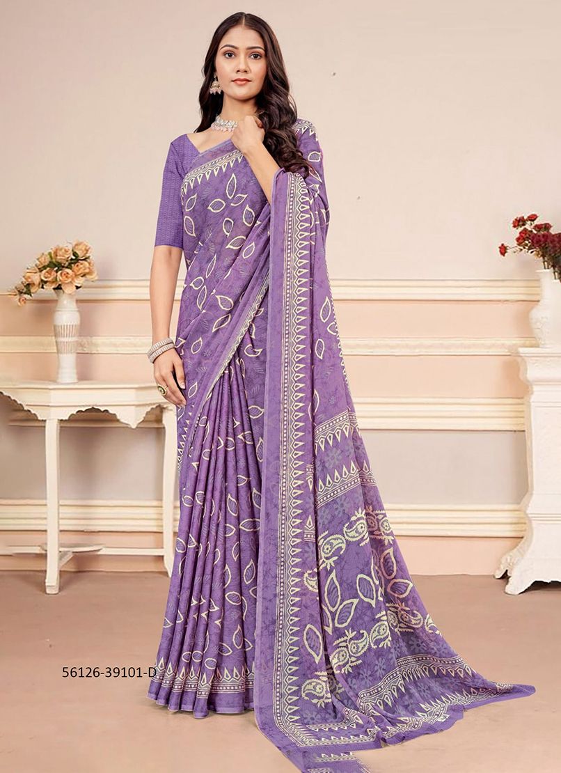 STAR CHIFFON 182 - CATALOG # 56126 (SET OF 12 SAREES)