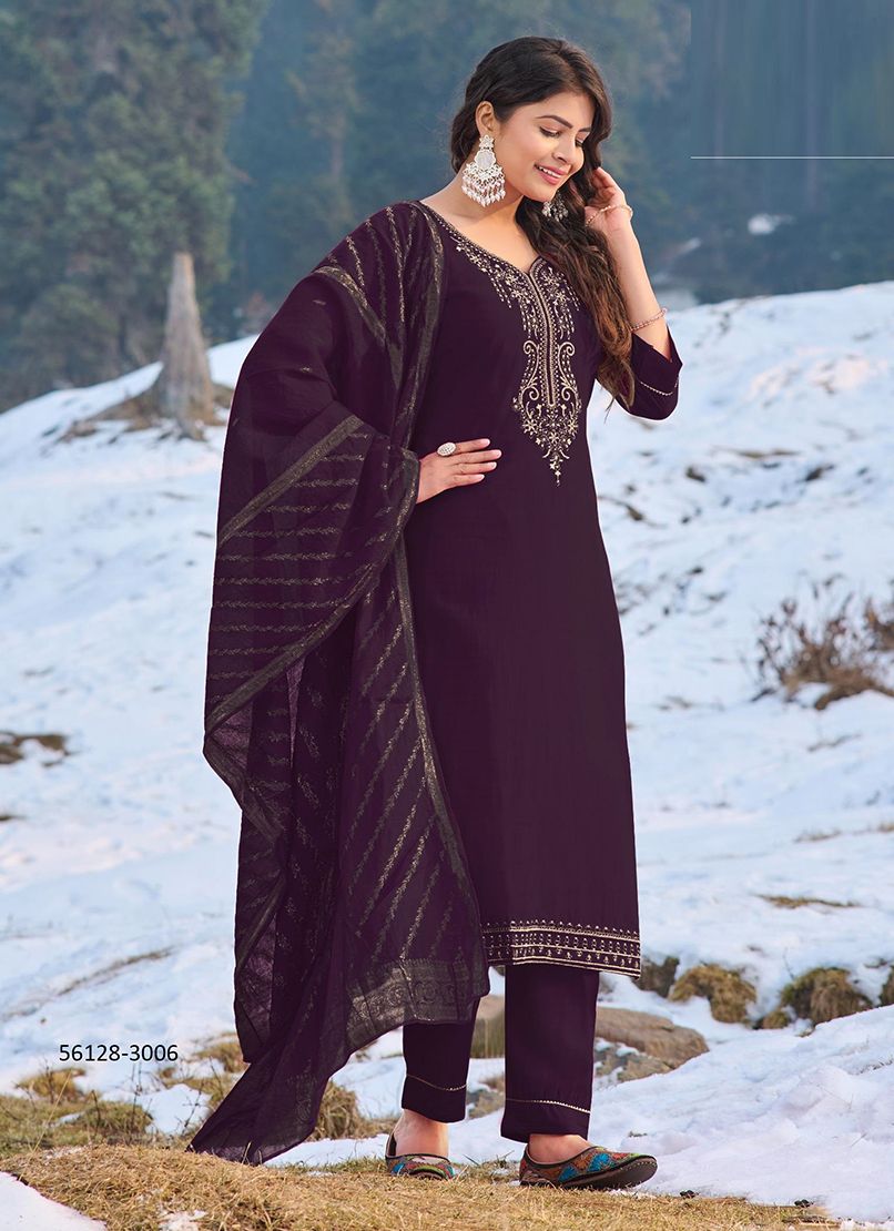 JHANVI 3 - CATALOG # 56128 (SET OF 6 READYMADE SUITS)
