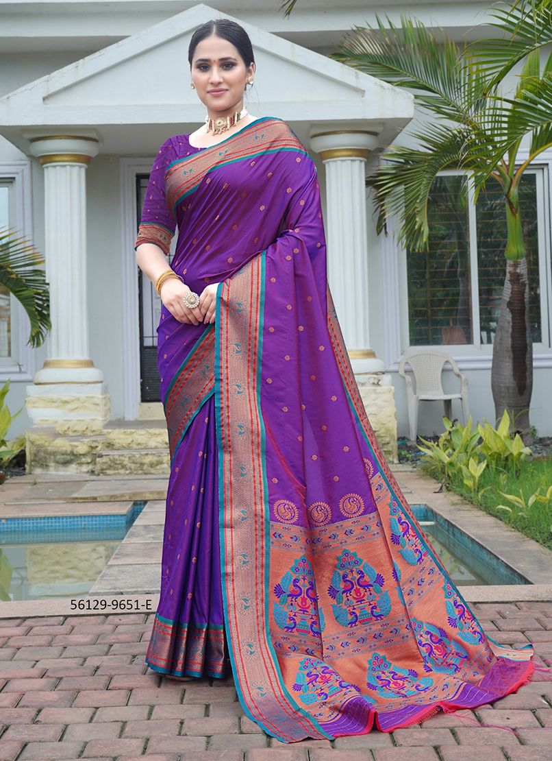 PUSHPA PAITHANI - CATALOG # 56129 (SET OF 9 SAREES) PUSHPA PAITHANI - CATALOG # 56129 (SET OF 9 SAREES)