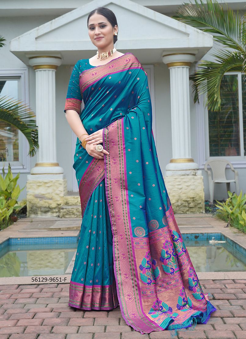 PUSHPA PAITHANI - CATALOG # 56129 (SET OF 9 SAREES) PUSHPA PAITHANI - CATALOG # 56129 (SET OF 9 SAREES)
