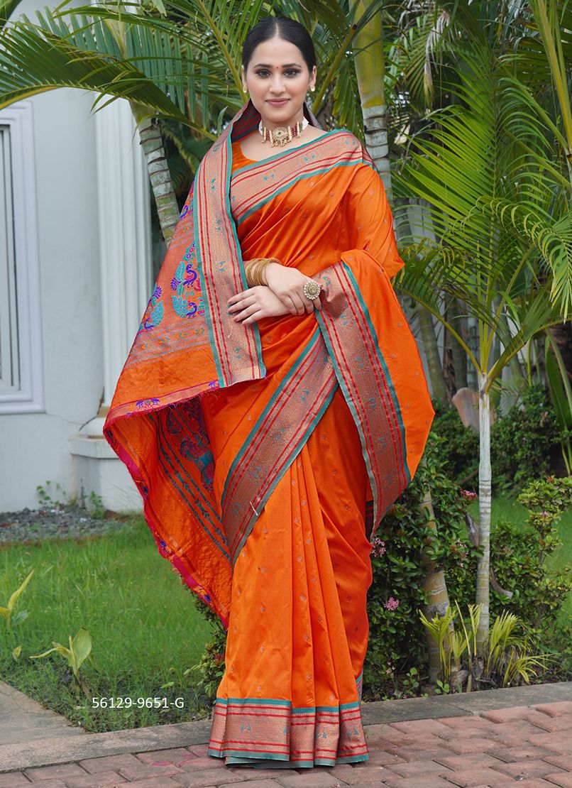 PUSHPA PAITHANI - CATALOG # 56129 (SET OF 9 SAREES) PUSHPA PAITHANI - CATALOG # 56129 (SET OF 9 SAREES)