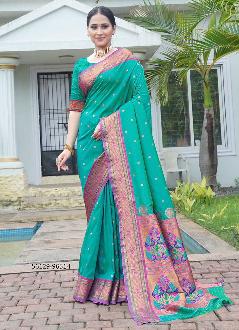 PUSHPA PAITHANI - CATALOG # 56129 (SET OF 9 SAREES) PUSHPA PAITHANI - CATALOG # 56129 (SET OF 9 SAREES)