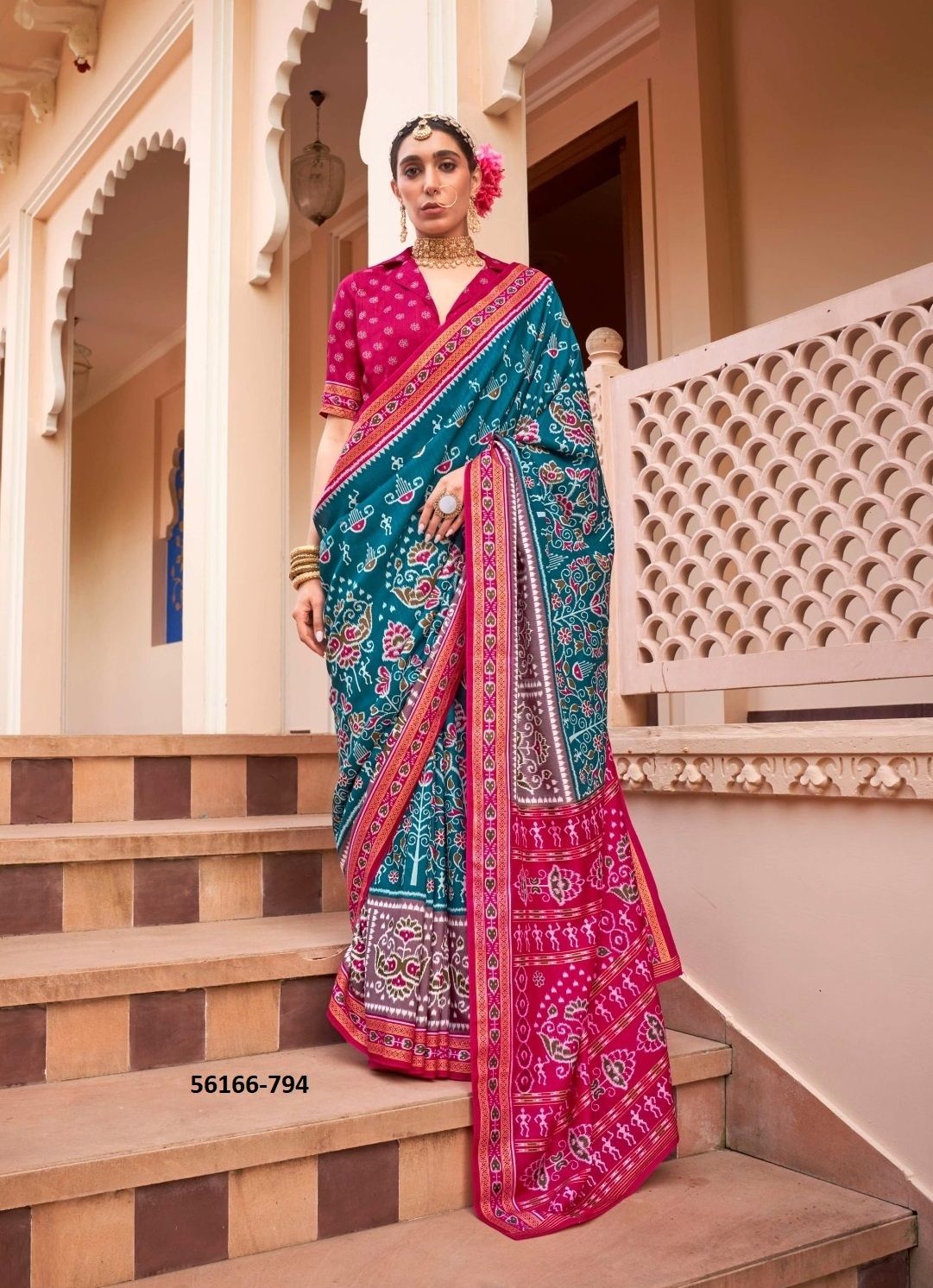 VARMALA - CATALOG # 56166 (SET OF 6 SAREES) VARMALA - CATALOG # 56166 (SET OF 6 SAREES)