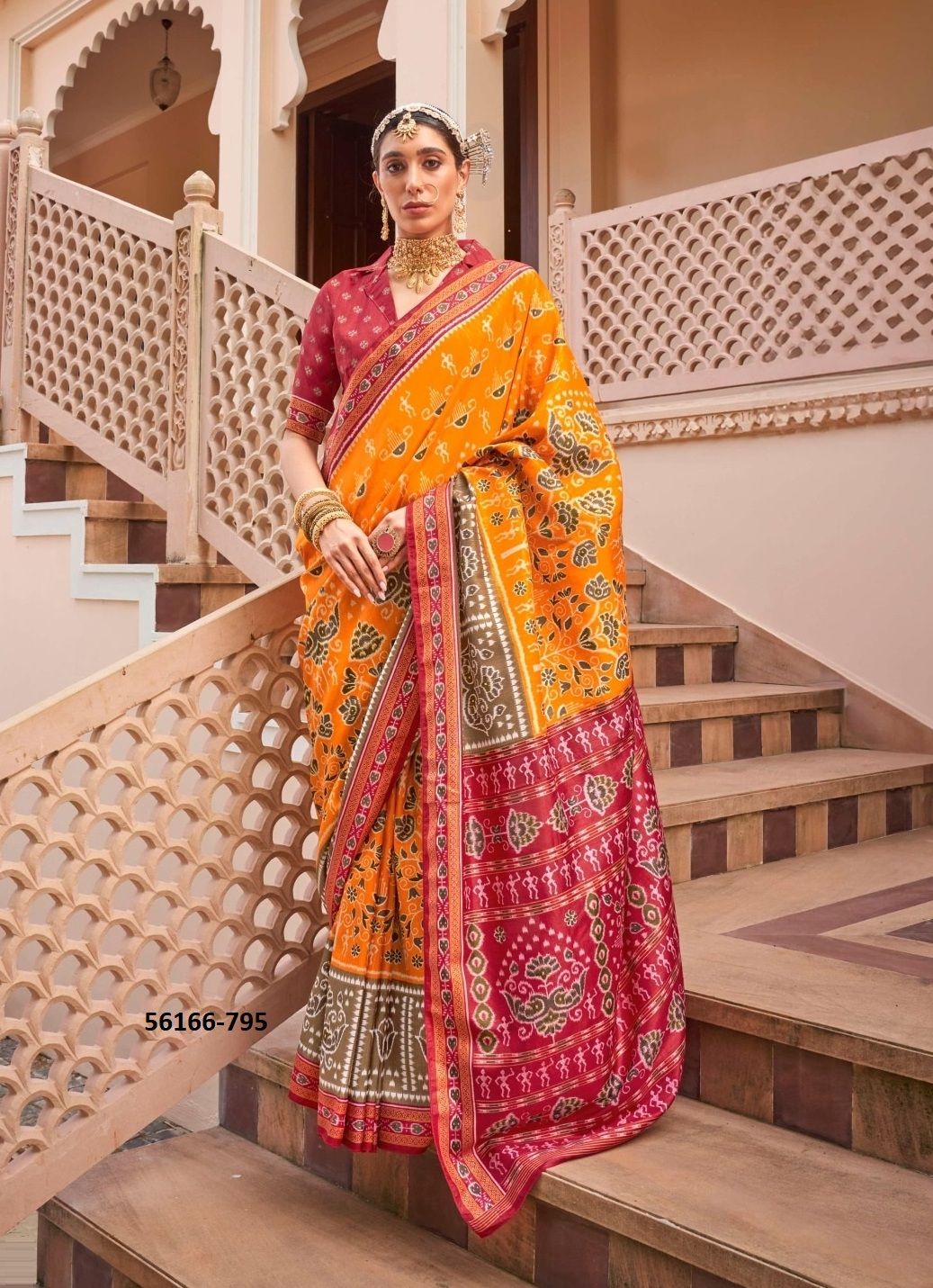 VARMALA - CATALOG # 56166 (SET OF 6 SAREES) VARMALA - CATALOG # 56166 (SET OF 6 SAREES)