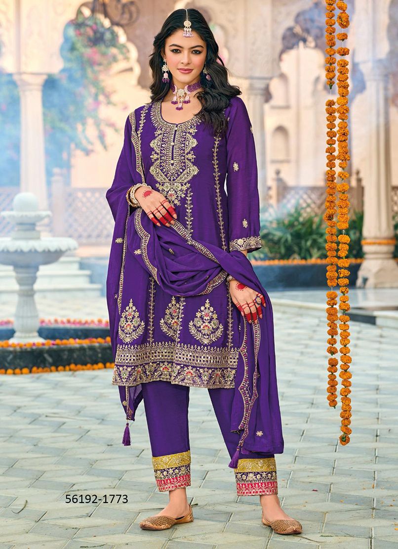 GAZAL - CATALOG # 56192 (SET OF 3 READYMADE SUITS) GAZAL - CATALOG # 56192 (SET OF 3 READYMADE SUITS)