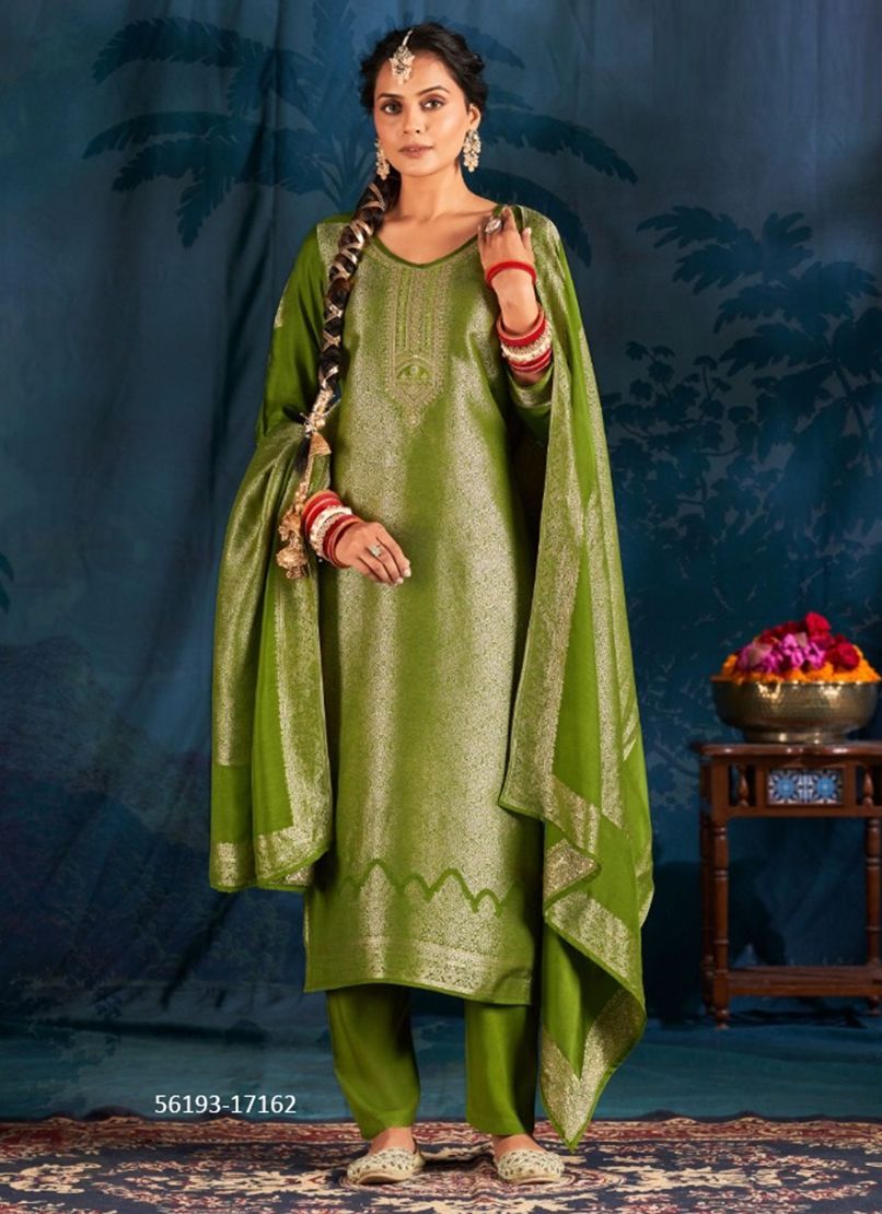 SAFFRON - CATALOG # 56193 (SET OF 6 SEMI-STITCHED SUITS)