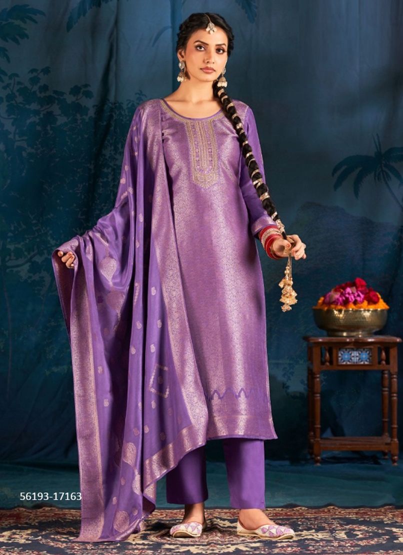 SAFFRON - CATALOG # 56193 (SET OF 6 SEMI-STITCHED SUITS)