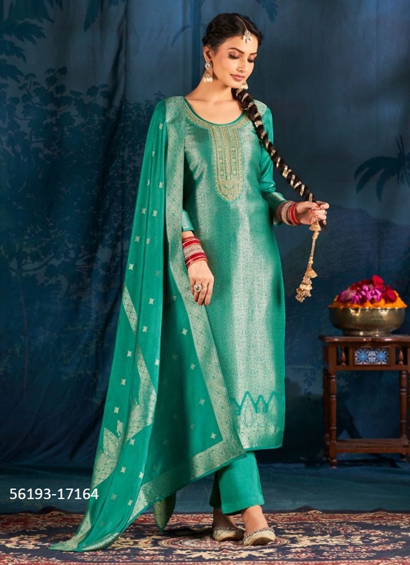SAFFRON - CATALOG # 56193 (SET OF 6 SEMI-STITCHED SUITS)