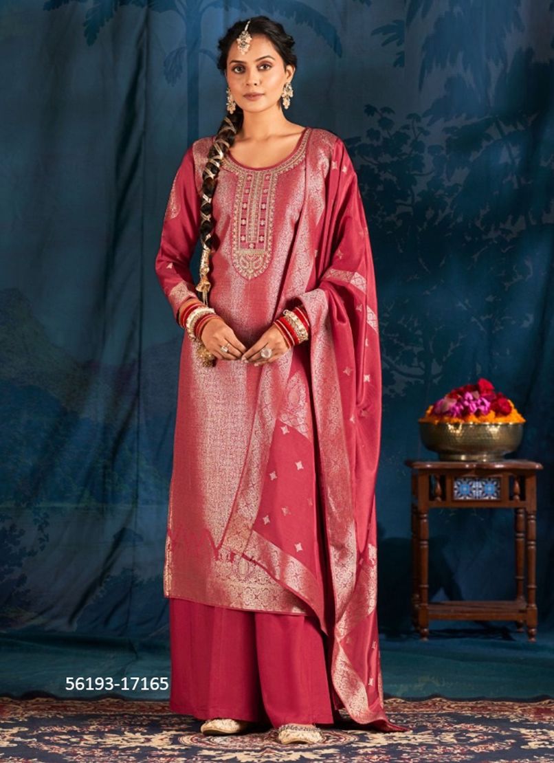 SAFFRON - CATALOG # 56193 (SET OF 6 SEMI-STITCHED SUITS)