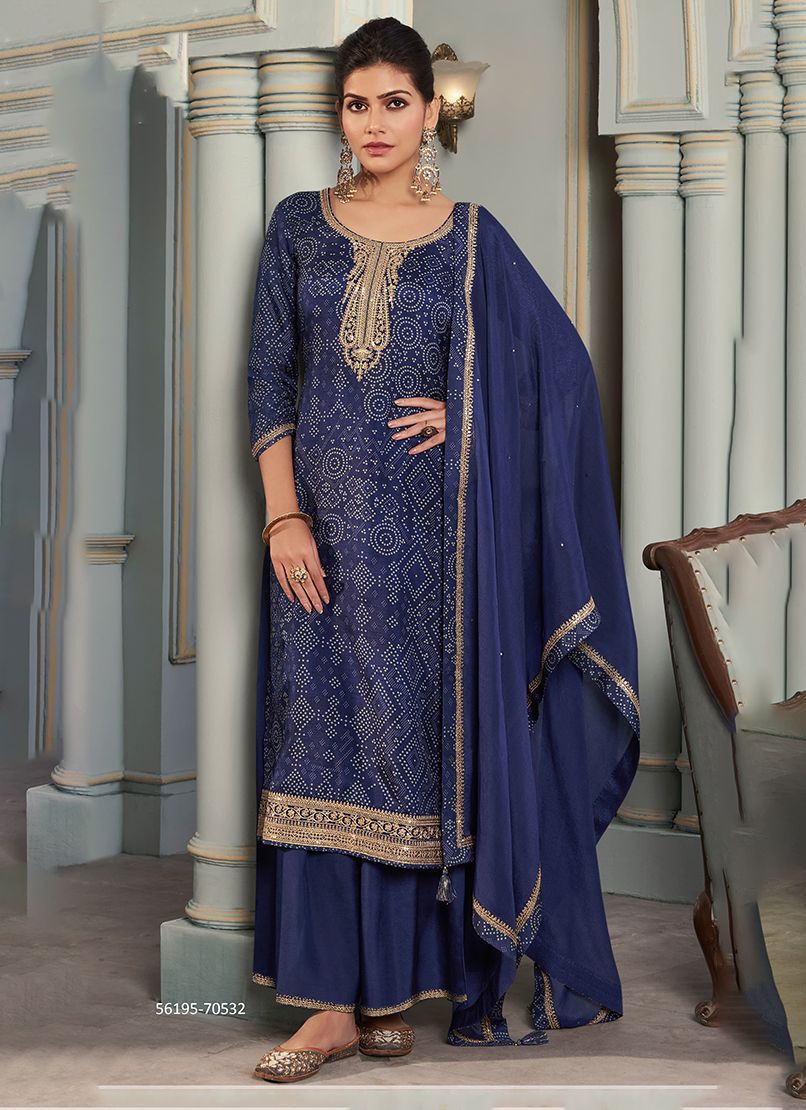 STUTI - CATALOG # 56195 (SET OF 4 SEMI-STITCHED SUITS) STUTI - CATALOG # 56195 (SET OF 4 SEMI-STITCHED SUITS)