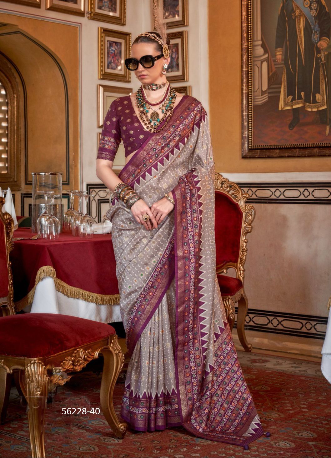 PUJA PATOLA - CATALOG # 56228 (SET OF 6 SAREES) PUJA PATOLA - CATALOG # 56228 (SET OF 6 SAREES)