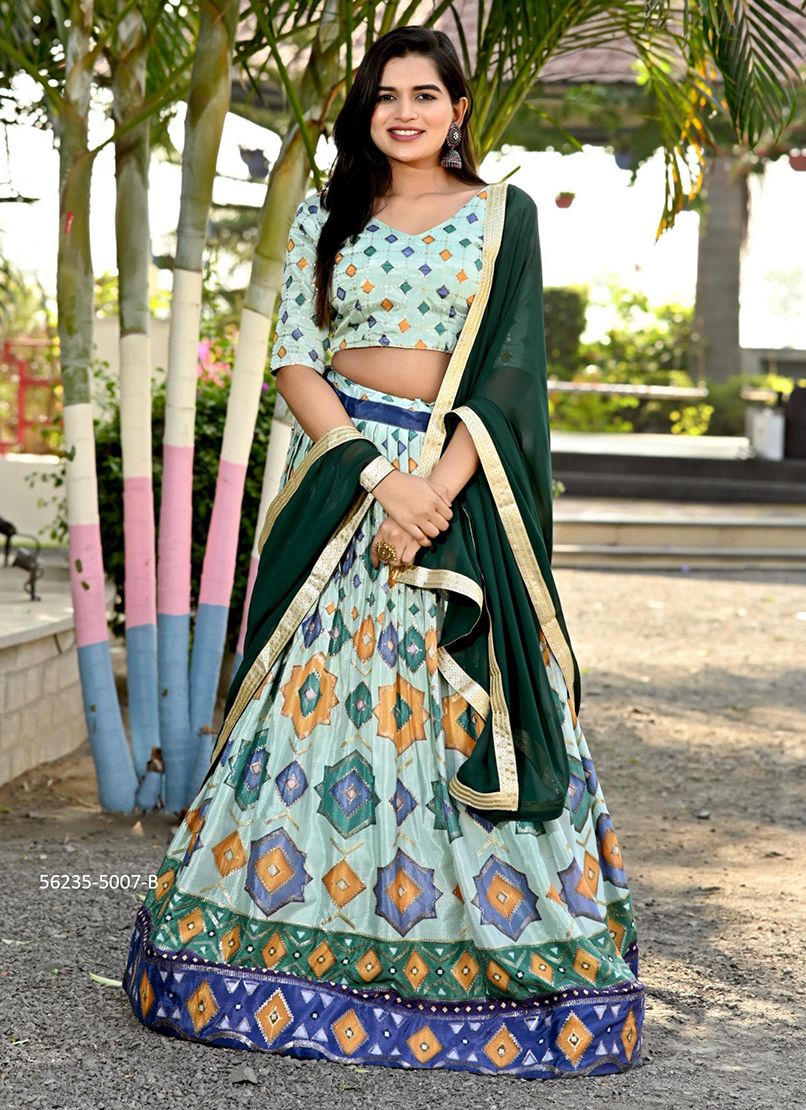 SERIES 5007 - CATALOG # 56235 (SET OF 2 LEHENGAS (SEMI-STITCHED))